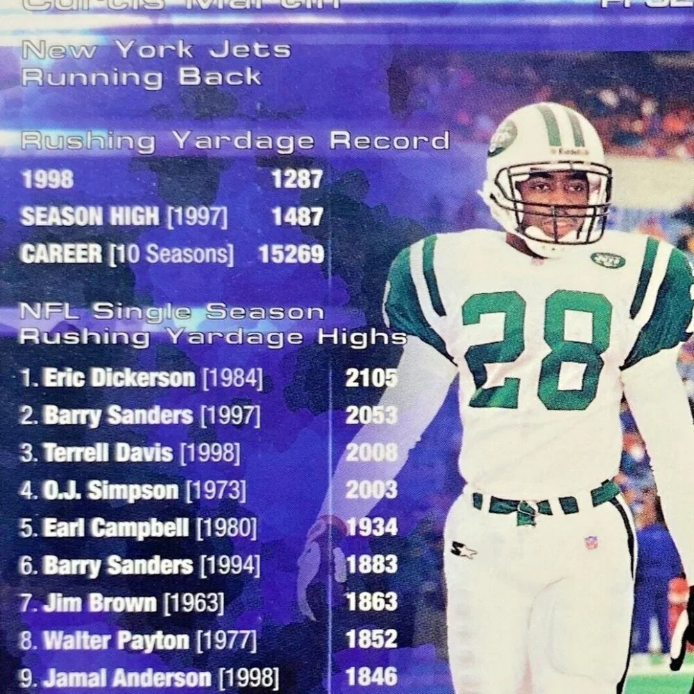 1999 Finest  Prominent Figures #PF32 Curtis Martin 1585/2105 JETS